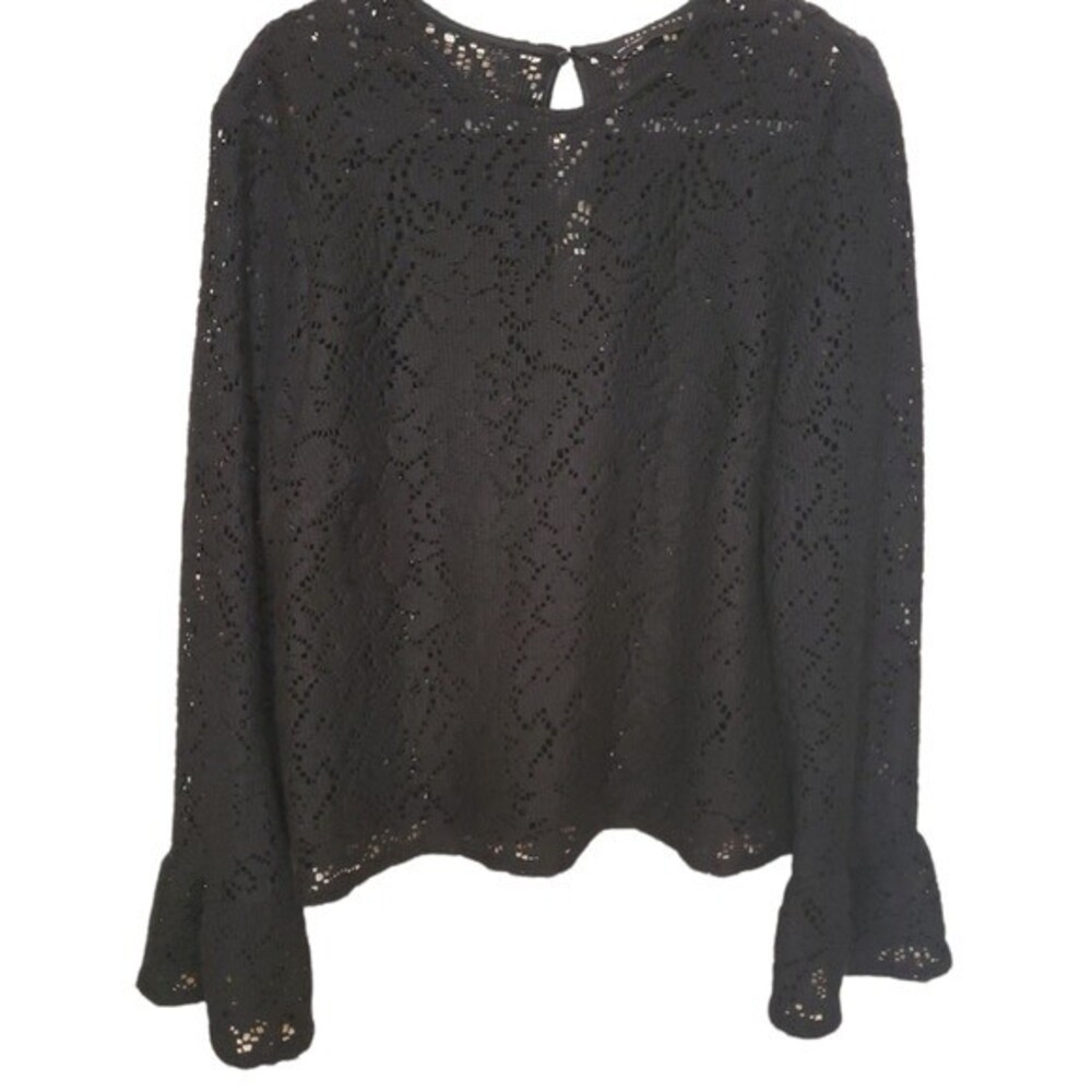 Zara Woman Black Lace Top - Medium